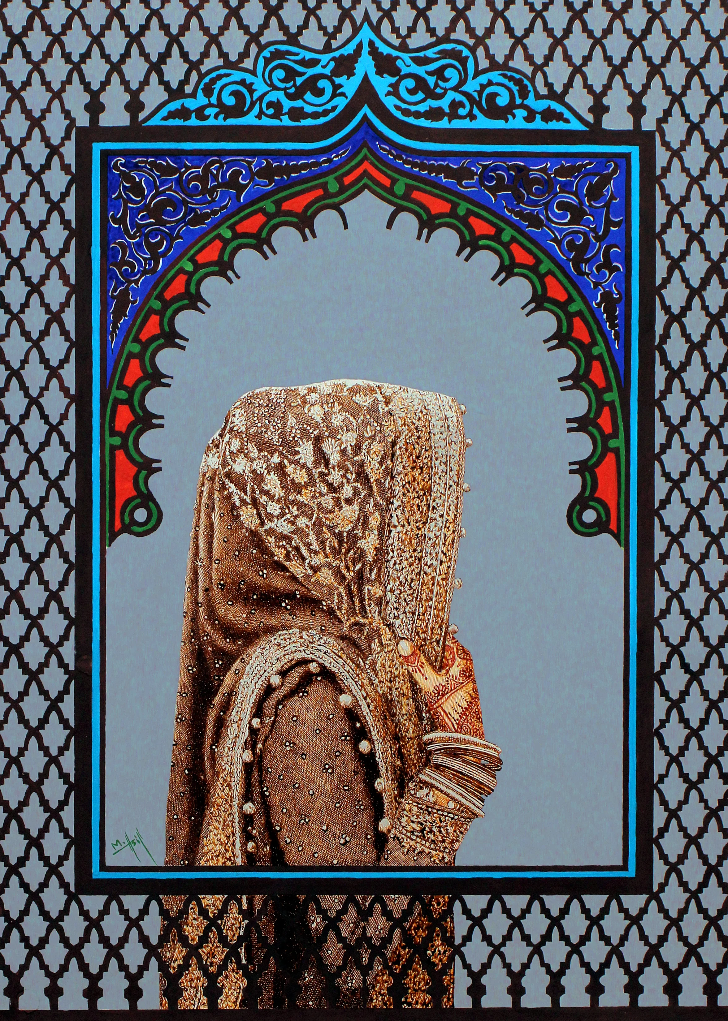 Master piece pen and ink artwork by Asif Ghayaz